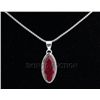 Image 1 : 24.50ctw NaturalRubyBerylMarquiseStoneSilverPendant