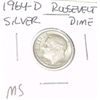 Image 1 : 1964-D ROOSEVELT SILVER DIME *RARE MS HIGH GRADE*!!