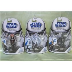 3 NIP 2008 Star Wars Legacy Collection Figurines