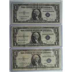3 - 1935 $1 Silver Certificate Notes