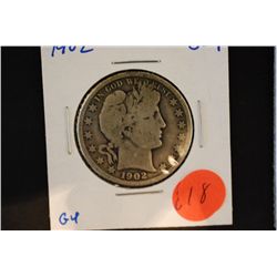 1902 Barber Half Dollar; G4; EST. $10-20