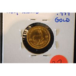 1981 South Africa Krugerrand Gold Foreign Coin; .999 Gold 1/10 Oz.; EST. $170-200