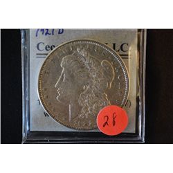 1921-D Silver Morgan $1; EST. $30-40