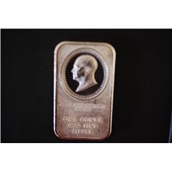 Silver Ingot; Dwight D Eisenhower 1953-1961; .999 Fine Silver 1 Oz.; EST. $30-40