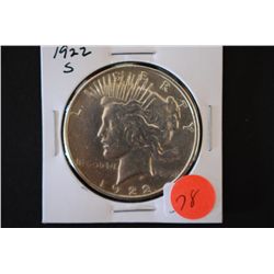 1922-S Peace $1; EST. $30-50
