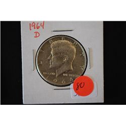 1964-D Kennedy Half Dollar; EST. $15-20