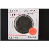 Image 1 : 1849 Large One Cent; Small Hole @ 8:00; EST. $40-70