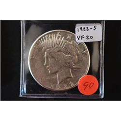 1922-S Peace $1; VF20; EST. $30-40