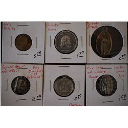 Various Religious Charm Tokens; Lot of 6; EST. $10-15