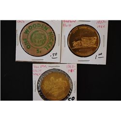 Various Ohio State Tokens; Lot of 3; EST. $10-15