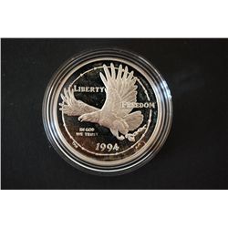 1994-P US Prisoner Of War Commerative Silver $1 Proof; 90% Silver .76 Oz.; EST. $65-75