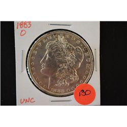 1883-O Silver Morgan $1; UNC; EST. $40-60
