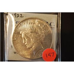 1922 Peace $1; EST. $30-40