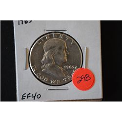 1963 Ben Franklin Half Dollar; EF40; EST. $10-20