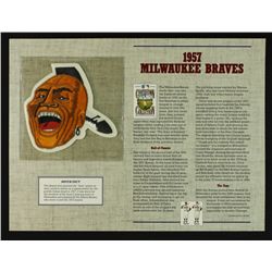 1957 Milwaukee Braves 12x9 Cooperstown Collection Commemorative Patch Display