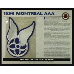 1893 Montreal AAA 13x10 NHL Collection Commemorative Patch Display