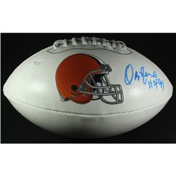 Ozzie Newsome Signed Browns Logo Football: Inscribed "HOF 99" (JSA COA)
