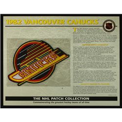 1982 Vancouver Canucks 13x10 NHL Collection Commemorative Patch Display