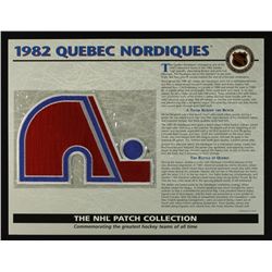 1982 Quebec Nordiques 13x10 NHL Collection Commemorative Patch Display