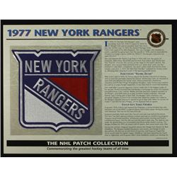 1977 New York Rangers 13x10 NHL Collection Commemorative Patch Display