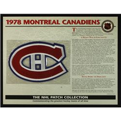 1978 Montreal Canadiens 13x10 NHL Collection Commemorative Patch Display