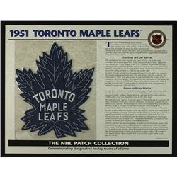 1951 Toronto Maple Leafs 13x10 NHL Collection Commemorative Patch Display