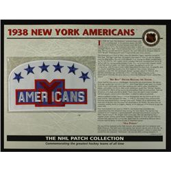 1938 New York Americans 13x10 NHL Collection Commemorative Patch Display