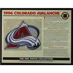 1996 Colorado Avalanche 13x10 NHL Collection Commemorative Patch Display