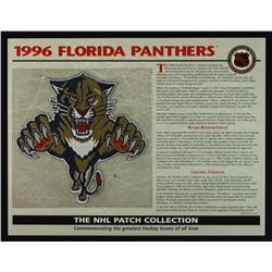 1996 Florida Panthers 13x10 NHL Collection Commemorative Patch Display
