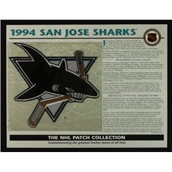 1994 San Jose Sharks 13x10 NHL Collection Commemorative Patch Display