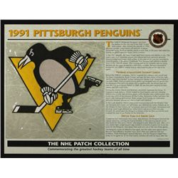 1991 Pittsburgh Penguins 13x10 NHL Collection Commemorative Patch Display