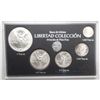 Image 1 : 1992 BANCO de MEXICO FIVE PIECE SILVER LIBERTAD PROOF SET