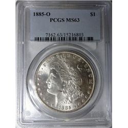 1885-O MORGAN DOLLAR PCGS MS63