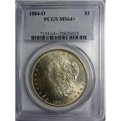 1884-O MORGAN DOLLAR MS 64+ PCGS