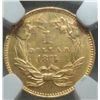 Image 3 : 1874   $1 gold    NGC AU rim dmg