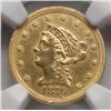 Image 2 : 1879  $2 1/2 gold    NGC AU obv dmg/polished