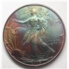 Image 2 : 2005 US silver Eagle in original box FANTASTIC RAINBOW COLOR