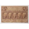 Image 1 : 1st issue 25 cent fractional currency  straight edge no monogram  VG/F