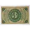 Image 2 : 3rd issue 3 cent fractional currency  XF  VERY SCARCE
