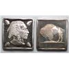 Image 1 : (2)  1/4 oz. Silver ART BARS. Back in the seventy's this was a hot collectible.