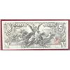Image 1 : 1896  $5 Educational Silver certificate  VF Framed so you can see both sides of