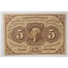 Image 1 : 1st issue 5 cent fractional currency  AU  EST  $55-$60