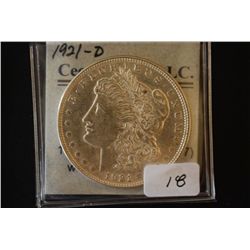 1921-D Silver Morgan $1; EST. $30-40