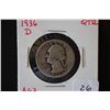 Image 1 : 1936-D Washington Quarter; AG3; EST. $10-25