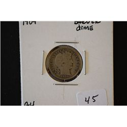 1909 Barber One Dime; G4; EST. $3-5