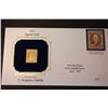 Image 1 : 22K Gold Replica Stamp W/Enlarged Reproduction Of The Original Stamp With First Day Issue 1847; 5 Ce