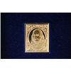Image 2 : 22K Gold Replica Stamp W/Enlarged Reproduction Of The Original Stamp With First Day Issue 1847; 5 Ce