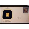 Image 1 : 22K Gold Replica Stamp W/Enlarged Reproduction Of The Original Stamp With First Day Issue 1847; 10 C