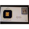 Image 1 : 22K Gold Replica Stamp W/Enlarged Reproduction Of The Original Stamp With First Day Issue 1870; 30 C