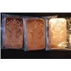 Image 2 : 2012 Copper Ingot; .999 Fine Copper 1 Oz.; Lot of 3; EST. $10-15